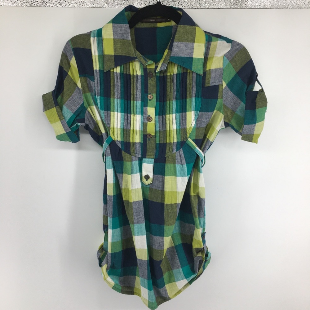 Anthropologie Hazel Plaid Top